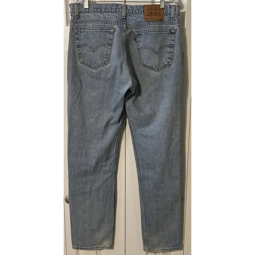 Vintage Levi's 505 Red Tab Regular Fit Straight Leg Blue Jeans Size 36x34, USA